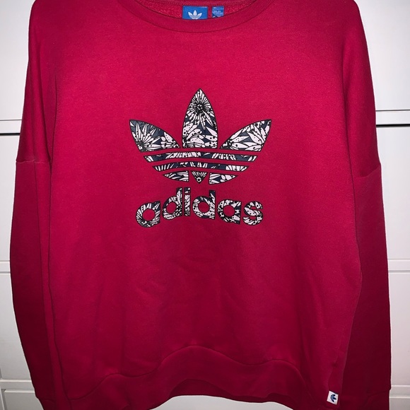 pink adidas crewneck sweatshirt